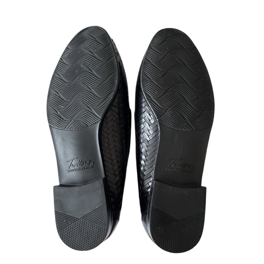 Trotters Liz Flats Navy Blue Woven Leather Loafer Slip On Shoes T5158-589 6.5 W - Picture 10 of 11